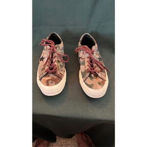 CONVERSE ONE STAR 74 CAMO BLACK EGRET SNEAKERS 152665C US SZ 8 DUST BAG